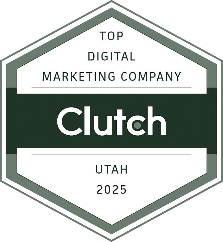 Clutch top Utah digital marketing company award badge