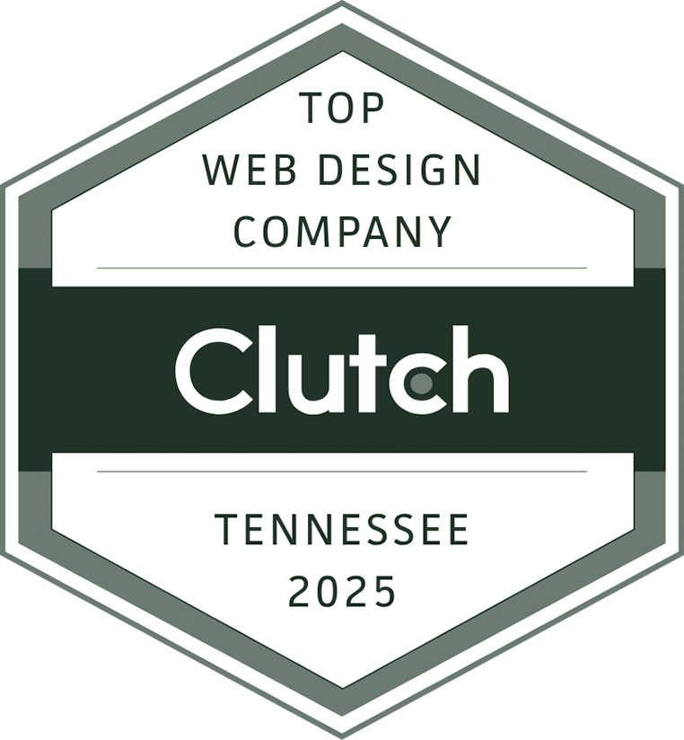 Clutch top Tennessee web design company award badge