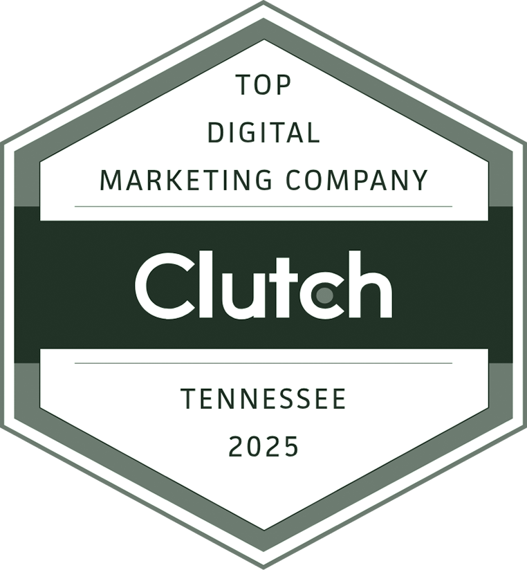 Clutch top Tennessee digital marketing company award badge