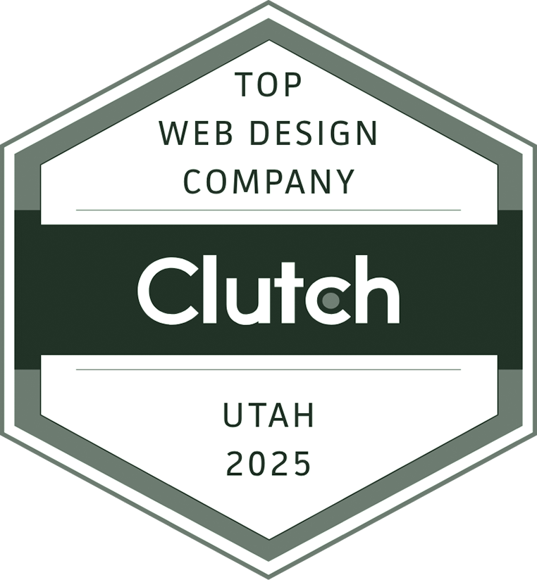 Clutch top Utah web design company award badge