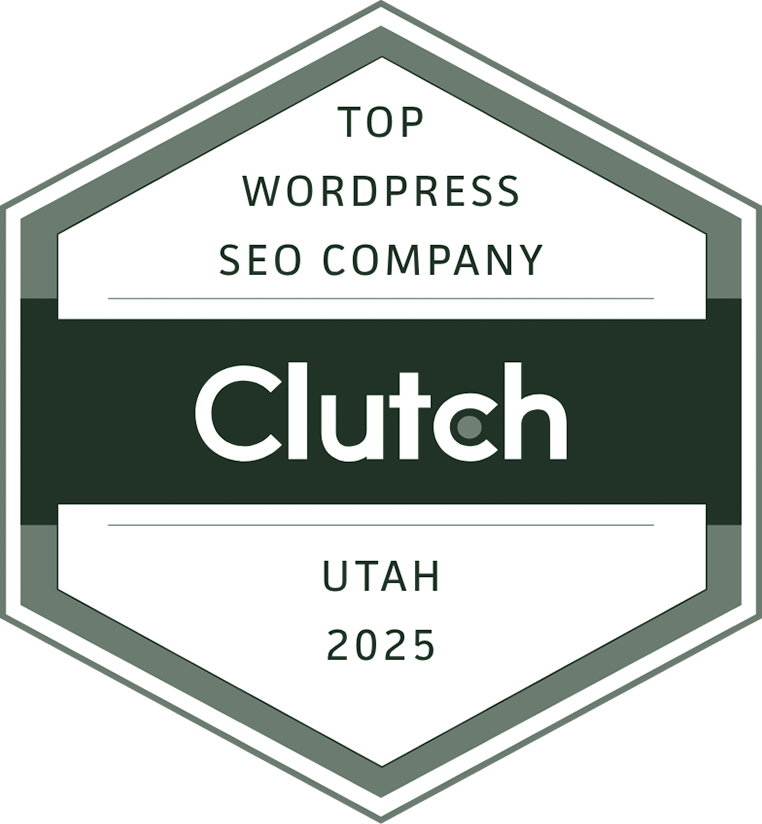 Clutch top  Utahwordpress seo company award badge