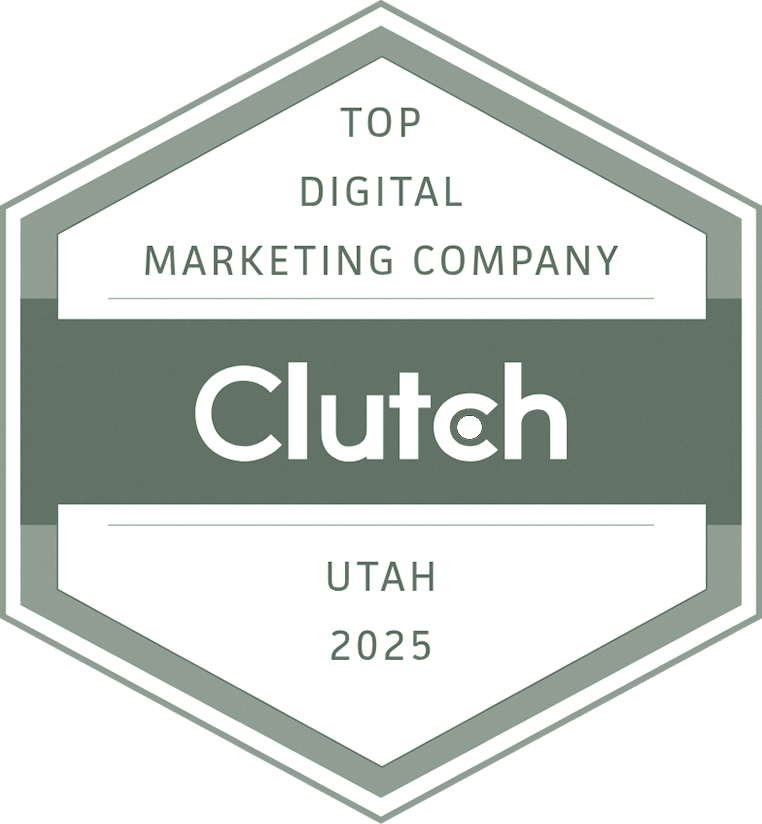 Clutch top Utah digital marketing company award badge
