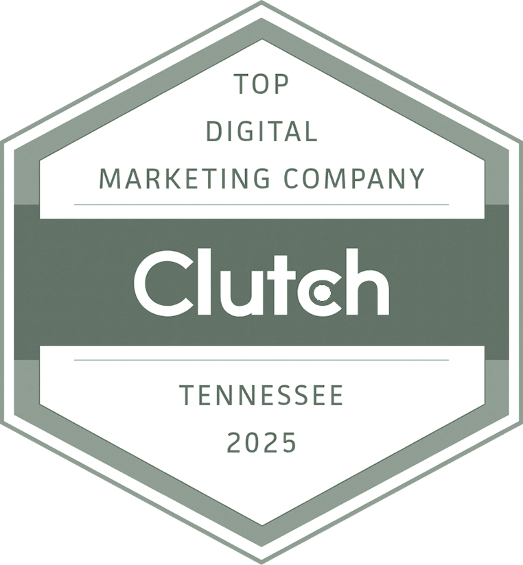 Clutch top Tennessee digital marketing company award badge