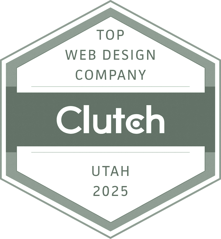 Clutch top Utah web design company award badge