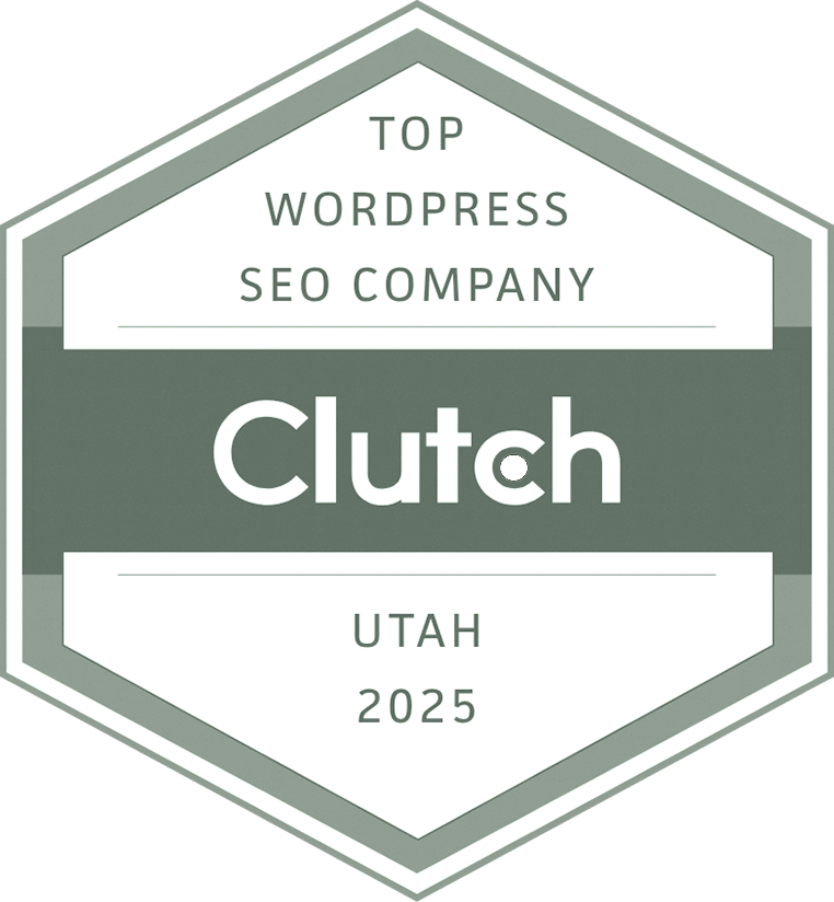 Clutch top  Utahwordpress seo company award badge